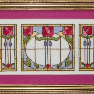 Antique Stained Glass Panel